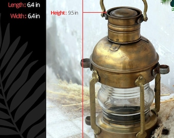 Brass & Copper Anchor Boat Light Oil lamp Nautical Working Maritime Ship Lantern