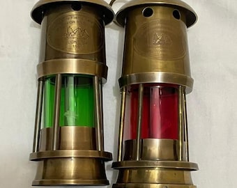 Set 2 Bergmann Lampen Öl Schiff Laterne Maritim Dekor Geschenk