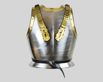 Mittelalterliche Ritter-Stahl-Napoleon-Kavallerie-Cuirass II-Brustpanzer-Cosplay