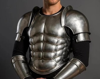 Mittelalterlicher Stahlanzug Rüstung Ritter Larp Reenactment Krieger Cosplay Rüstung
