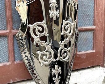 Medieval Knight Armor Shield Metal Stainless Steel Beautiful Hand Work Shield