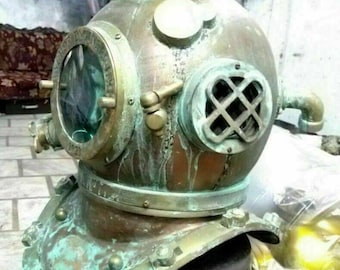 Antiker Taucherhelm ~ Vintage Anchor Marine Seltener antiker alter Taucherhelm Antik Style