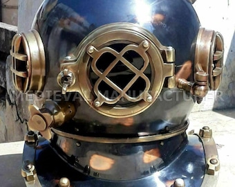 Antiker 18 "Taucher vintage BOSTON MARK V US Navy Tiefseetaucher Helm Replica