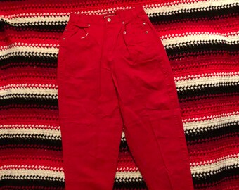 bright red jeans