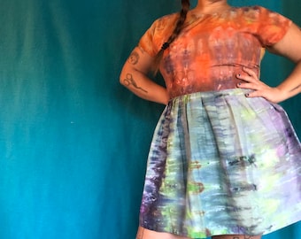 sz 14 handmade ice dyed dress plus size