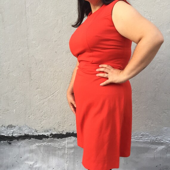 plus size red shift dress
