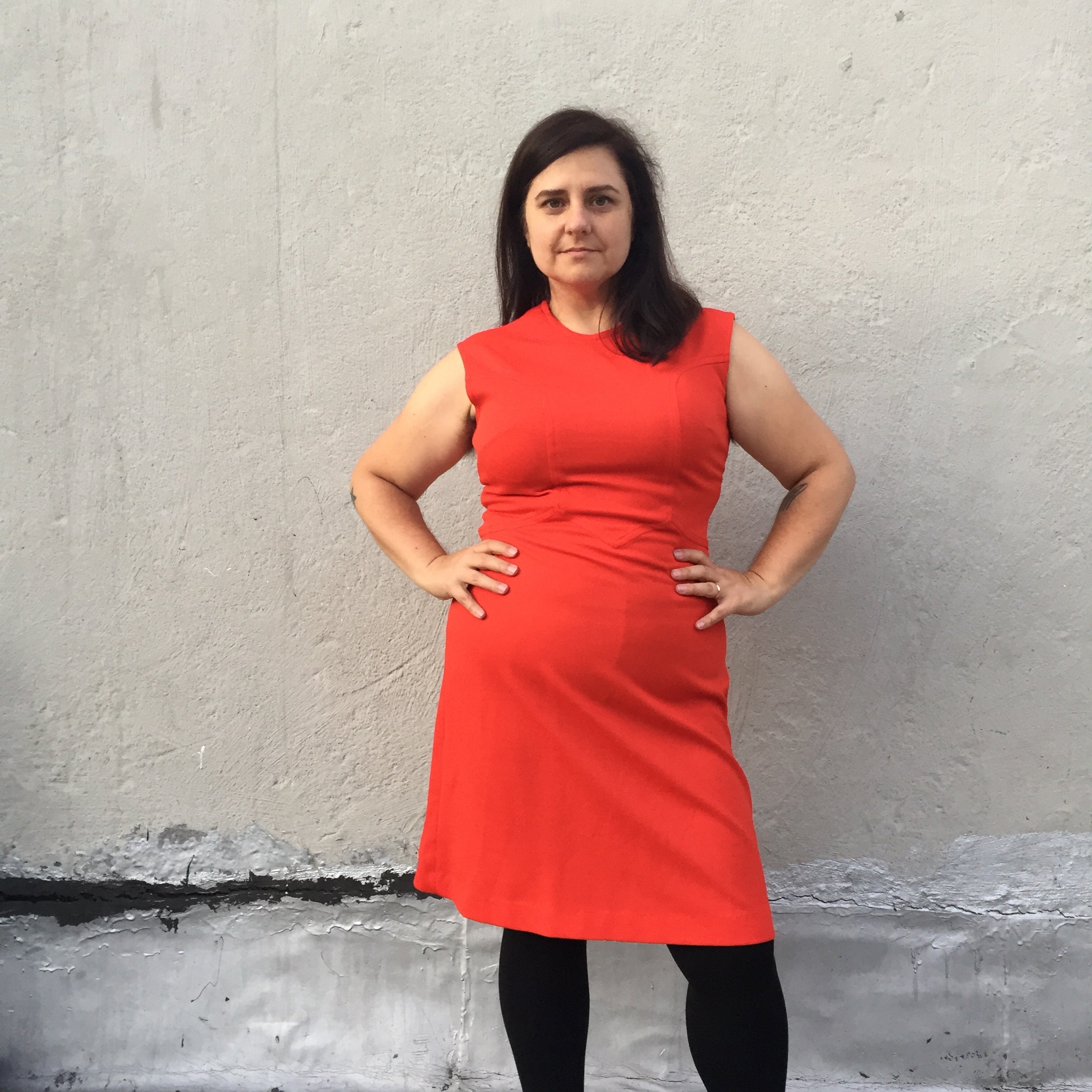 plus size red shift dress