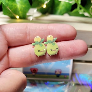 Video game stud earrings |Grass type| Gen9