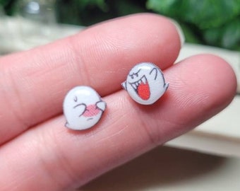 Video game ghost stud earrings