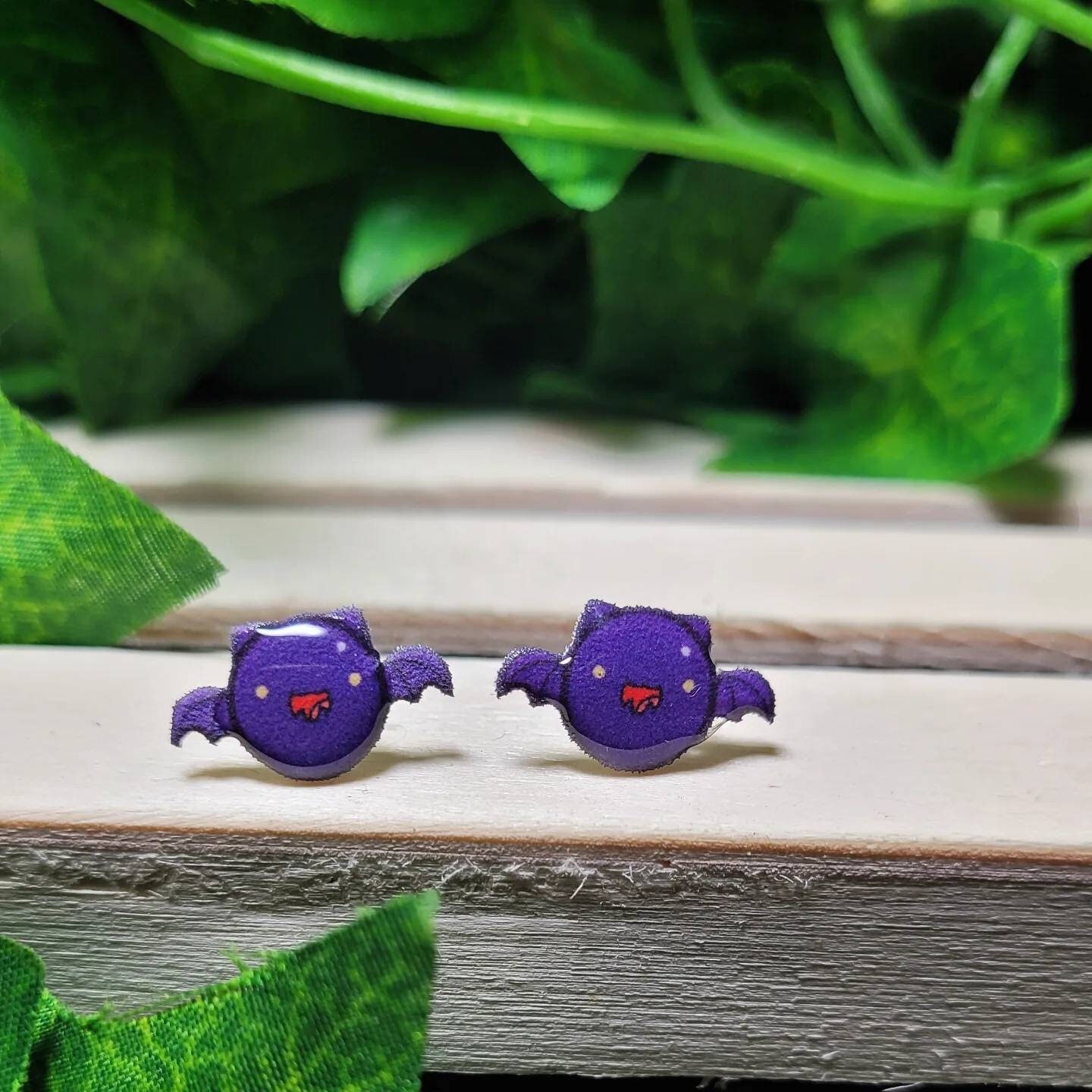 Bat Slime Stud Earrings Slime Rancher 2 Etsy 日本