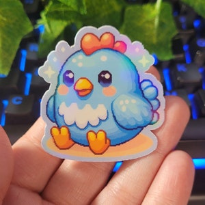 Kawaii blaues Küken Sticker