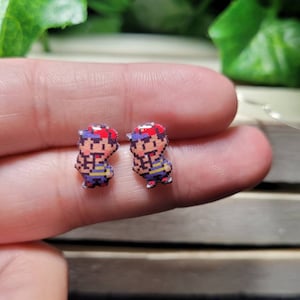 Ness Earthbound stud earrings retro gaming