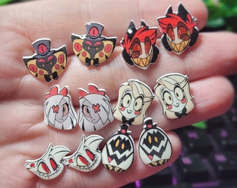 Hazbin Hotel Stud Earrings | Animated Series Jewelry