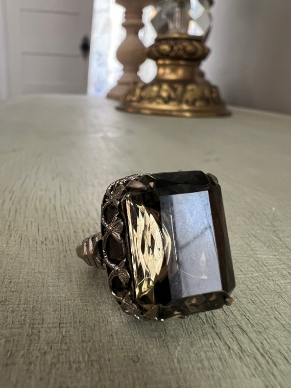 Deep green dream rhinestone ring! - image 4