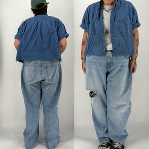 ヴィンテージベーシックエディションズ クロップド半袖ボタンシャツ グランジ メンズ 2XL Kmart