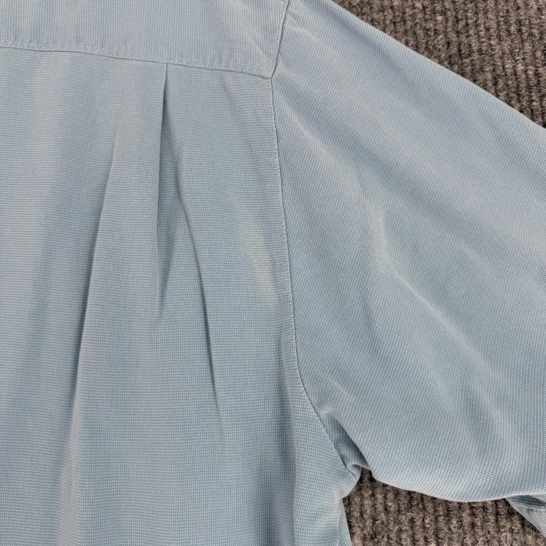 Vintage Tommy Bahama men's silk camp shirt loop collar blue XXL coconut buttons image 6