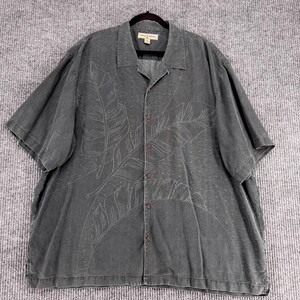 Vintage Tommy Bahama silk camp shirt men's XXL loop collar Hawaiian resort image 2