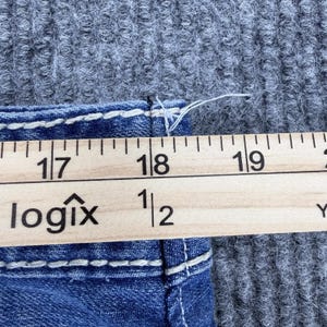 True Religion Heren 42 Cut Off Short Baggy Y2K Distressed Denim Flap afbeelding 9