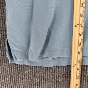 Vintage Tommy Bahama men's silk camp shirt loop collar blue XXL coconut buttons image 9
