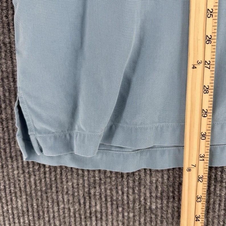 Vintage Tommy Bahama men's silk camp shirt loop collar blue XXL coconut buttons image 9