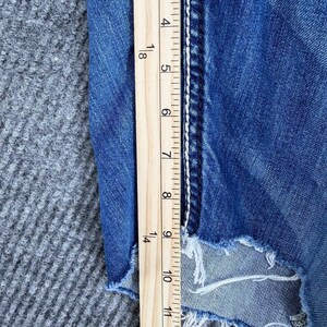 True Religion Heren 42 Cut Off Short Baggy Y2K Distressed Denim Flap afbeelding 10