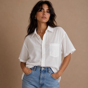 Vintage White Sheer Shirt - Etsy