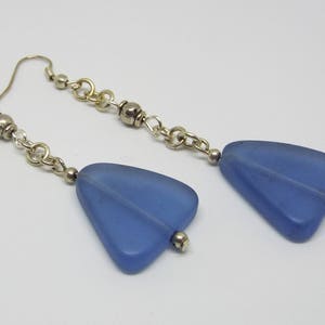 Light Blue Seaglass Earrings, Blue Earrings, Dangle Earrings, Drop Earrings, Glass Earrings, Blue Glass Earrings