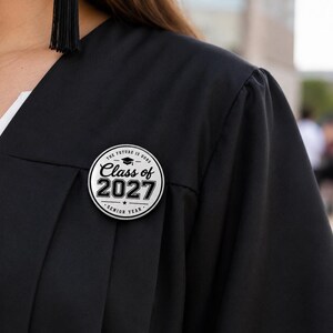 Class of 2027 Graduation Pin Button | Senior Year Round Badge