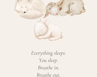 Boek ademen baby, mindfulness bij lage stimulatie, slaperige dieren (pdf-download)