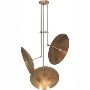 Messing-Gold-Multi-Light-Wandleuchte, Mid Century Modern Disk Shades Befestigungs