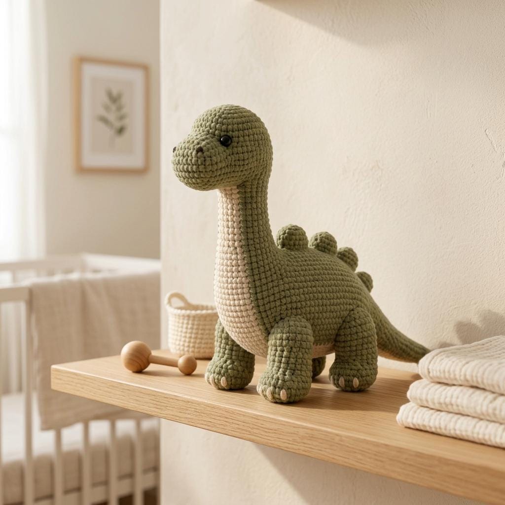 37 Dinosaur Crochet Patterns for Roaring Cute Amigurumi Projects 33 Crochet Brontosaurus Dinosaur