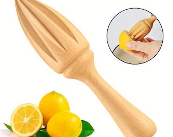 Handmade Beech Wood Lemon Squeezer, Citrus Juicer Reamer, Kitchen Tool