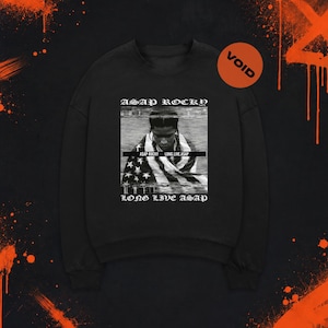 Sudadera con estampado de Asap Rocky, Sudadera con capucha del álbum Long Live Asap, Merchandising para fans de la música hip hop