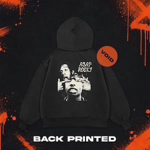 Sudadera con capucha estampada de ASAP Rocky, sudadera estampada del álbum Testing, merchandising para fans del hip hop.