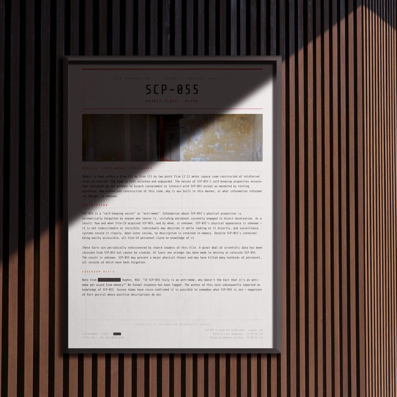 Scp Website Scp Poster - Etsy