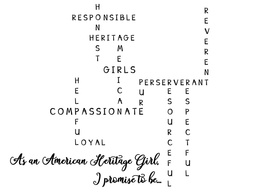 American Heritage Girls Creed SVG PNG Instant Download - Etsy