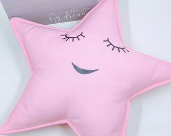 pink star cushion