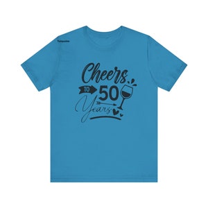 50th anniversary unisex shirts, matching 50th anniversary shirts, anniversary cruise shirts, 6 sizes 5 colors. image 5