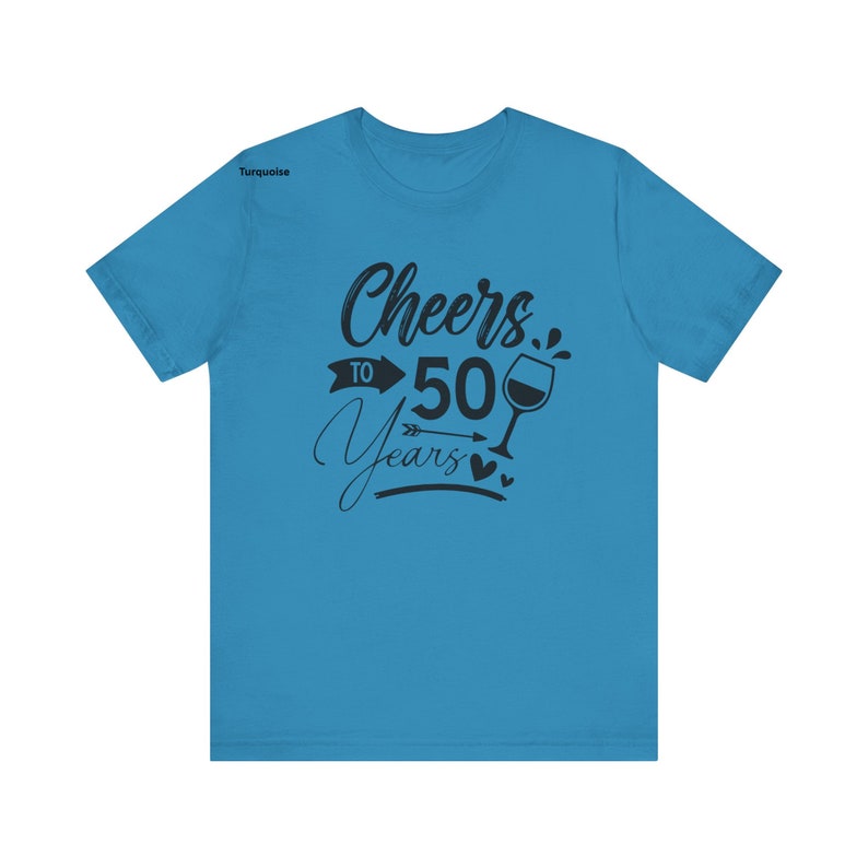 50th anniversary unisex shirts, matching 50th anniversary shirts, anniversary cruise shirts, 6 sizes 5 colors. image 5