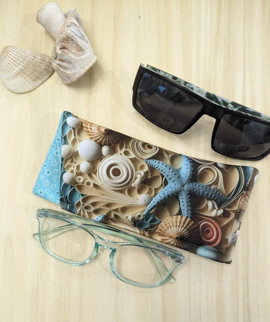Double Pocket Eyeglass Holder Padded Case for Sunglasses and Etsy