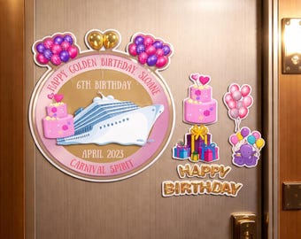 Personalized Girls Birthday Cruise Door Magnet Bundle