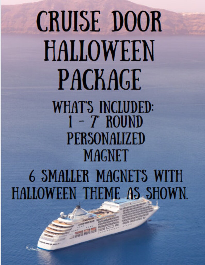 Halloween Cruise Ship Cabin Door Decor Halloween Theme Etsy