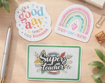 Teacher gifts, set of 3 Laminated Refrigerator Magnets - Makes a fun just because gift.