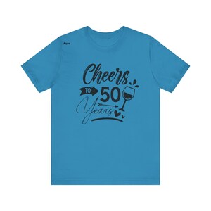 50th anniversary unisex shirts, matching 50th anniversary shirts, anniversary cruise shirts, 6 sizes 5 colors. image 7