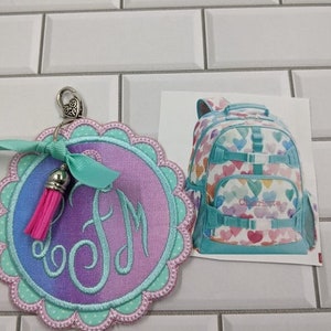 Backpack name tag, let us match your back pack. Bag tag, personalized tag, luggage tags, lunch box tag, diaper bag tag. Bag not included. image 1