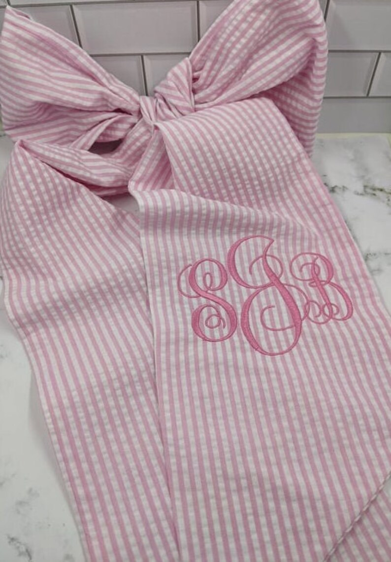 Bow to Tie on Swaddle Sear Sucker and Gingham Bows First Etsy