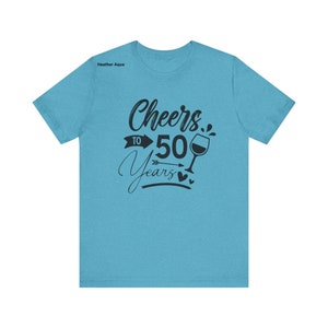 50th anniversary unisex shirts, matching 50th anniversary shirts, anniversary cruise shirts, 6 sizes 5 colors. image 6