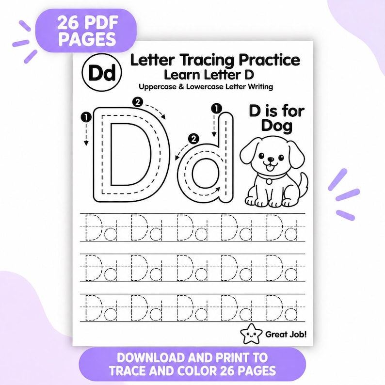 Alphabet Tracing Worksheets | Alphabet Workbook A–Z | Preschool ...