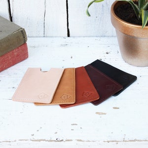 Leren kaarthouder, creditcardhouder, oesterkaart, buspashouder, geweldig cadeau
