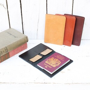 Porta-passaporte de couro, capa para passaporte, estojo de viagem, carteira para documentos de viagem